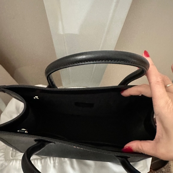 Furla Black Leather Tote Bag w/ Strap - Picture 4 of 7